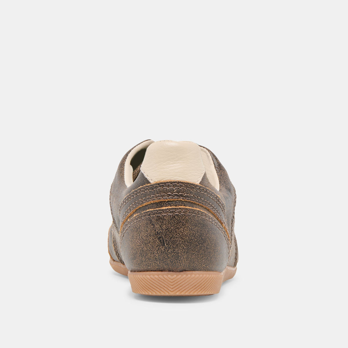Dolce Vita SHOES Laini Brown Distressed Leather Sneakers