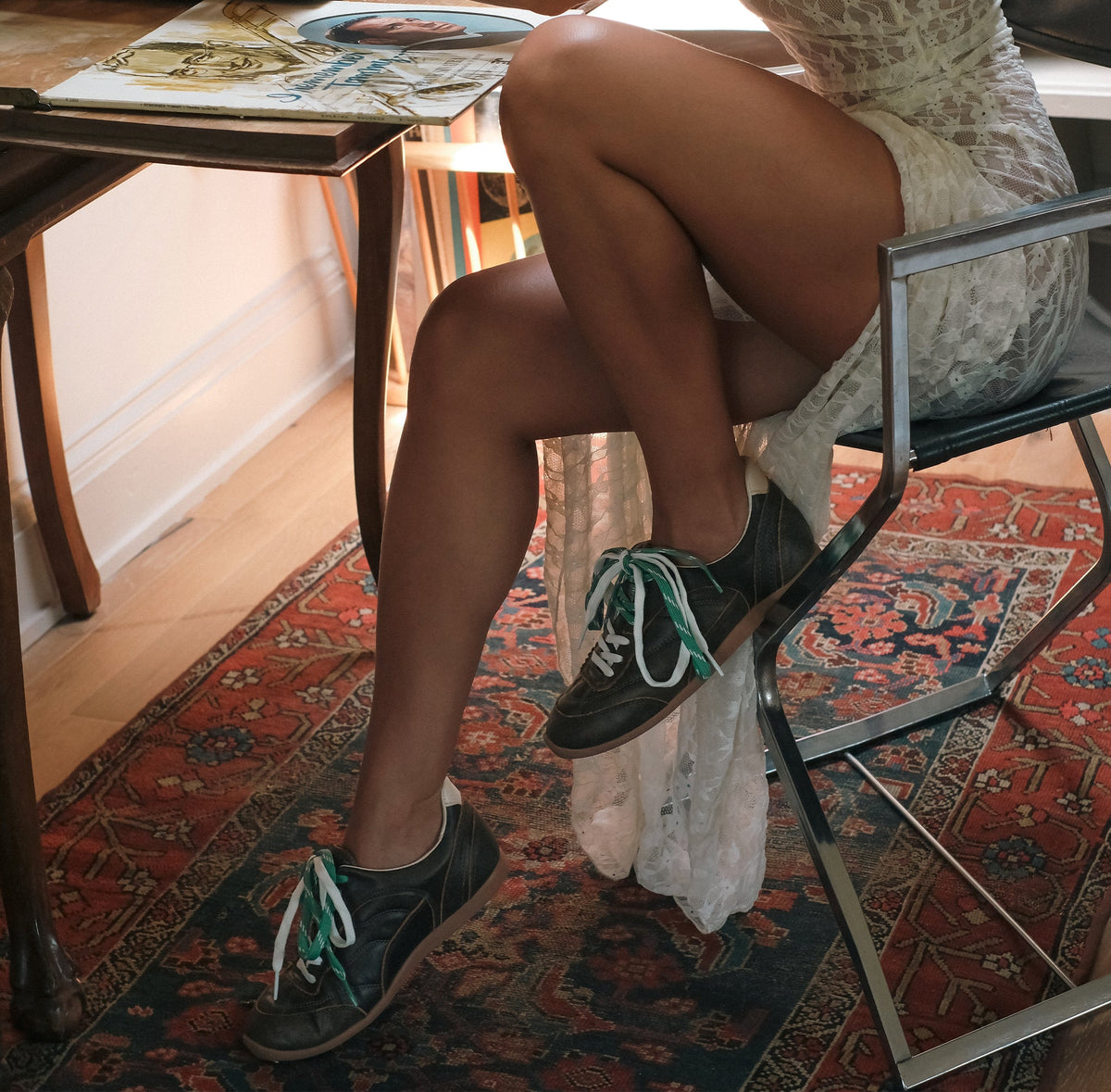 Dolce Vita SHOES Laini Brown Distressed Leather Sneakers