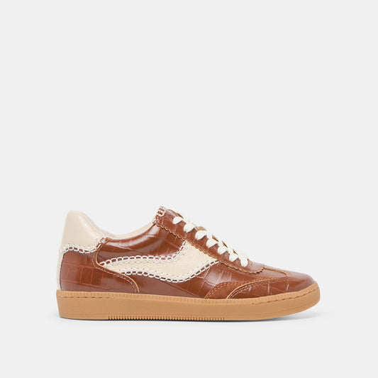 Dolce Vita SHOES NOTICE STITCH SNEAKERS COGNAC CROCO EMBOSSED LEATHER
 – Dolce Vita