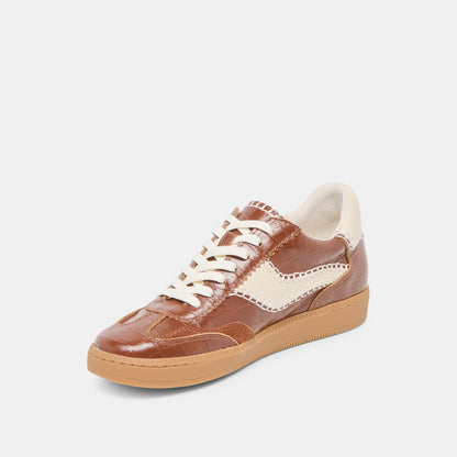 Dolce Vita SHOES NOTICE STITCH SNEAKERS COGNAC CROCO EMBOSSED LEATHER
 – Dolce Vita