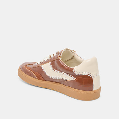 Dolce Vita SHOES NOTICE STITCH SNEAKERS COGNAC CROCO EMBOSSED LEATHER
 – Dolce Vita