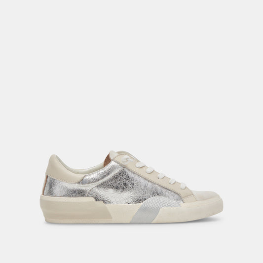 Dolce Vita SHOES Zina Sneakers Chrome Distressed Leather | Chrome Leather Sneakers
 – Dolce Vita