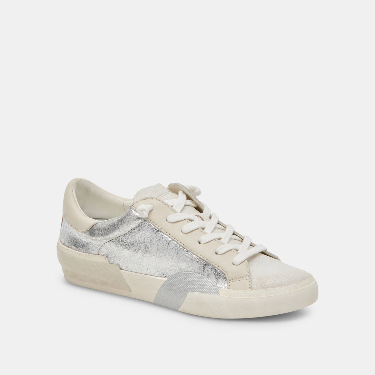 Dolce Vita SHOES Zina Sneakers Chrome Distressed Leather | Chrome Leather Sneakers
 – Dolce Vita