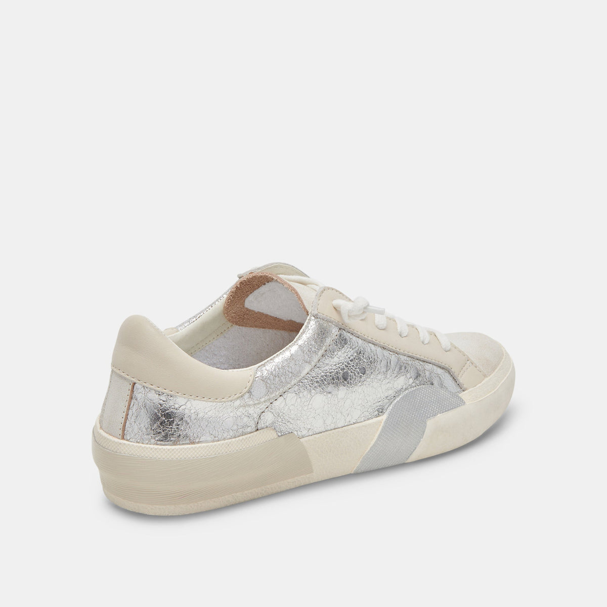 Dolce Vita SHOES Zina Sneakers Chrome Distressed Leather | Chrome Leather Sneakers
 – Dolce Vita