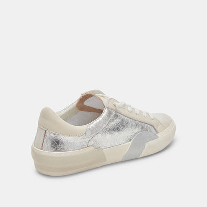 Dolce Vita SHOES Zina Sneakers Chrome Distressed Leather | Chrome Leather Sneakers
 – Dolce Vita