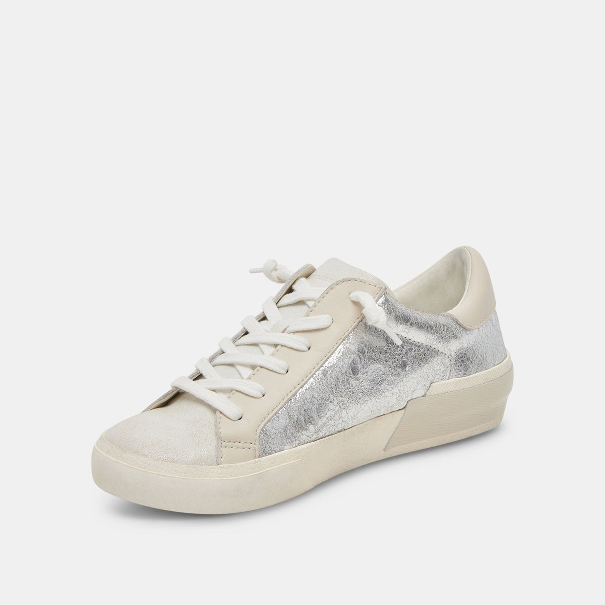 Dolce Vita SHOES Zina Sneakers Chrome Distressed Leather | Chrome Leather Sneakers
 – Dolce Vita