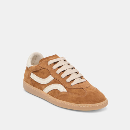 Dolce Vita SHOES Rebel Pecan Suede Sneakers