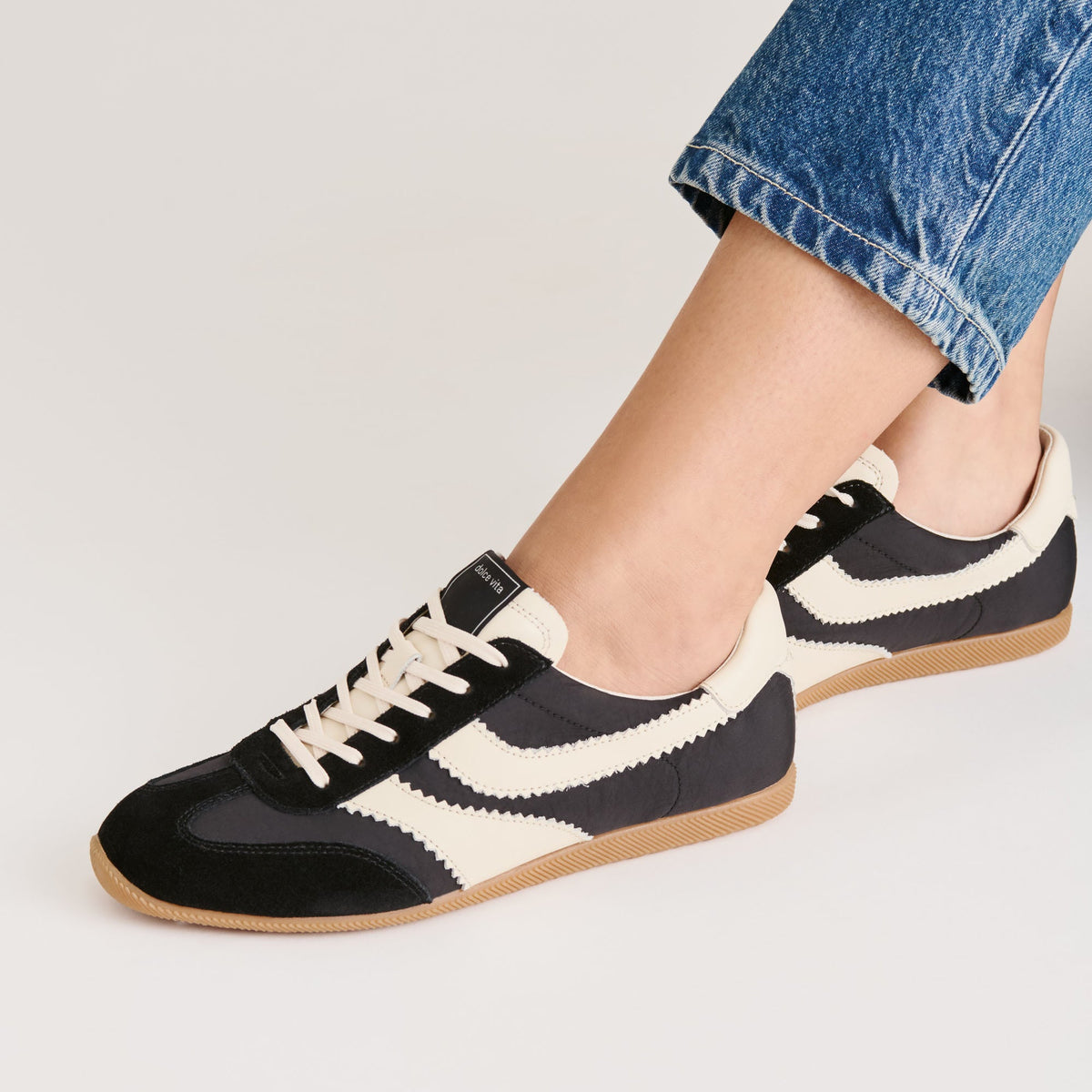 Dolce Vita SHOES Limit Black Nylon Sneakers