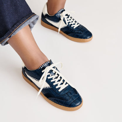Dolce Vita SHOES NOTICE STITCH SNEAKERS INK CROCO EMBOSSED LEATHER
 – Dolce Vita