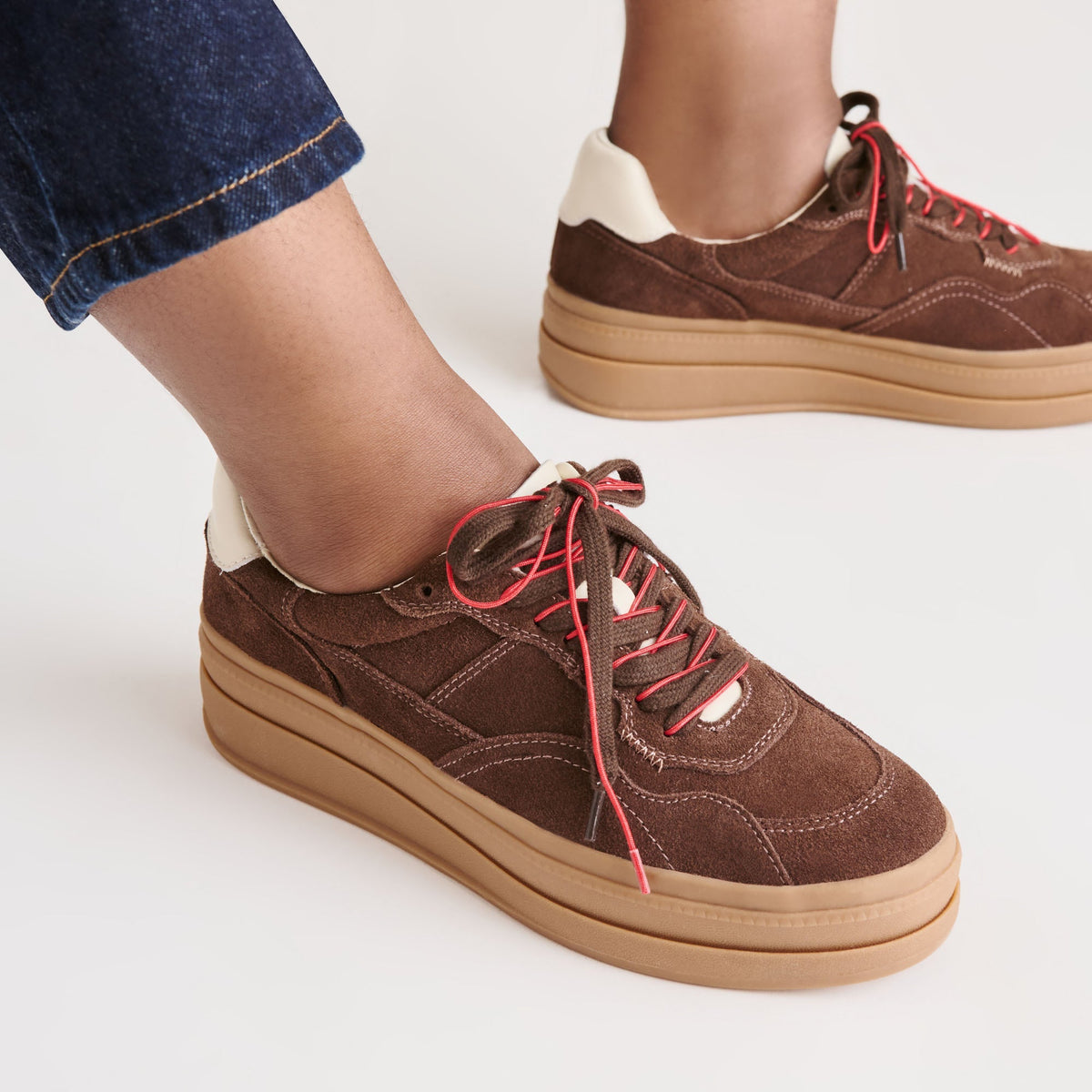 Dolce Vita SHOES Naomy H2O Waterproof Dk Brown Suede Sneakers