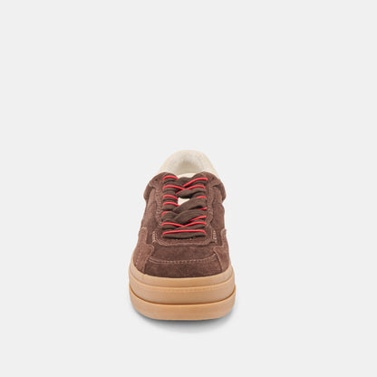 Dolce Vita SHOES Naomy H2O Waterproof Dk Brown Suede Sneakers