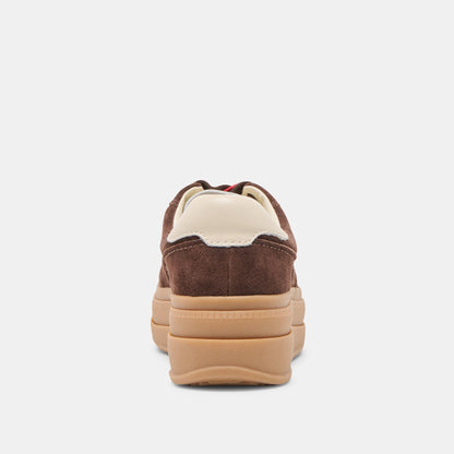 Dolce Vita SHOES Naomy H2O Waterproof Dk Brown Suede Sneakers