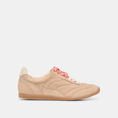 Dolce Vita SHOES Laini Camel Suede Sneakers