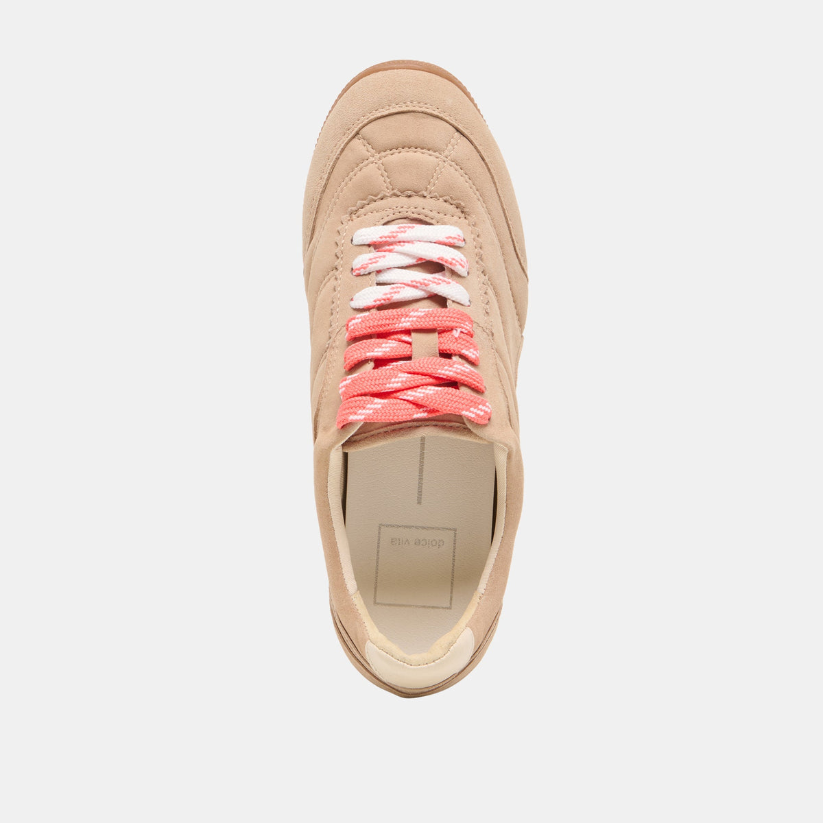 Dolce Vita SHOES Laini Camel Suede Sneakers