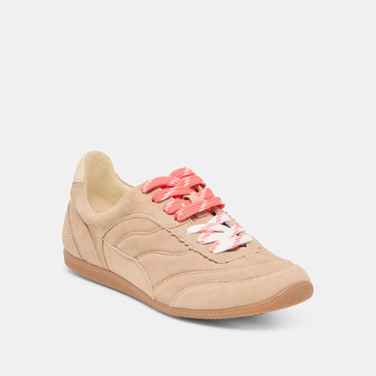 Dolce Vita SHOES Laini Camel Suede Sneakers
