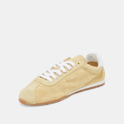 Dolce Vita SHOES Serina Yellow Suede Sneakers