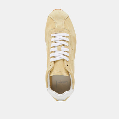 Dolce Vita SHOES Serina Yellow Suede Sneakers