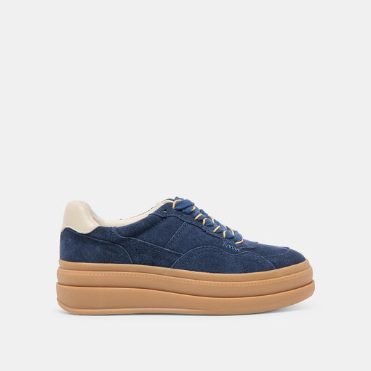 Dolce Vita SHOES Naomy H2O Waterproof Navy Suede Sneakers