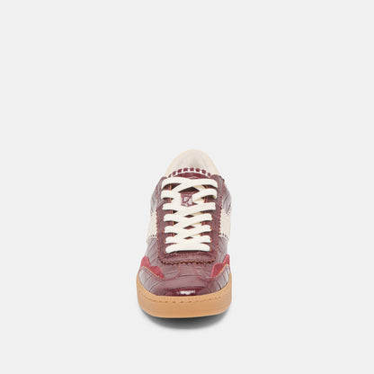 Dolce Vita SHOES NOTICE STITCH SNEAKERS OXBLOOD CROCO EMBOSSED LEATHER
 – Dolce Vita