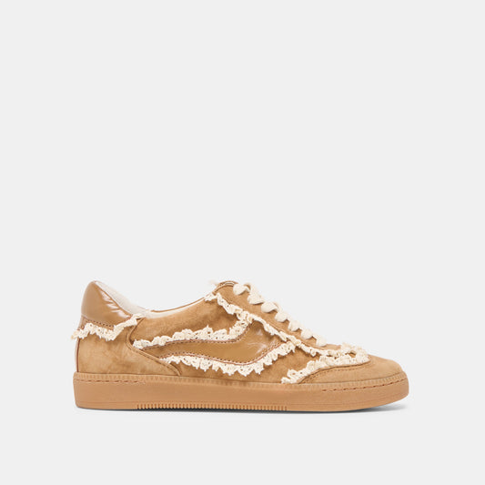 Dolce Vita SHOES Notice Lace Lt Brown Suede Sneakers