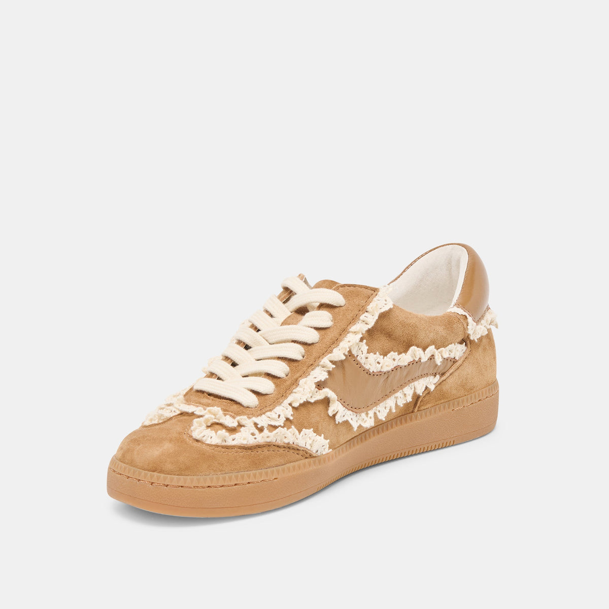 Dolce Vita SHOES Notice Lace Lt Brown Suede Sneakers