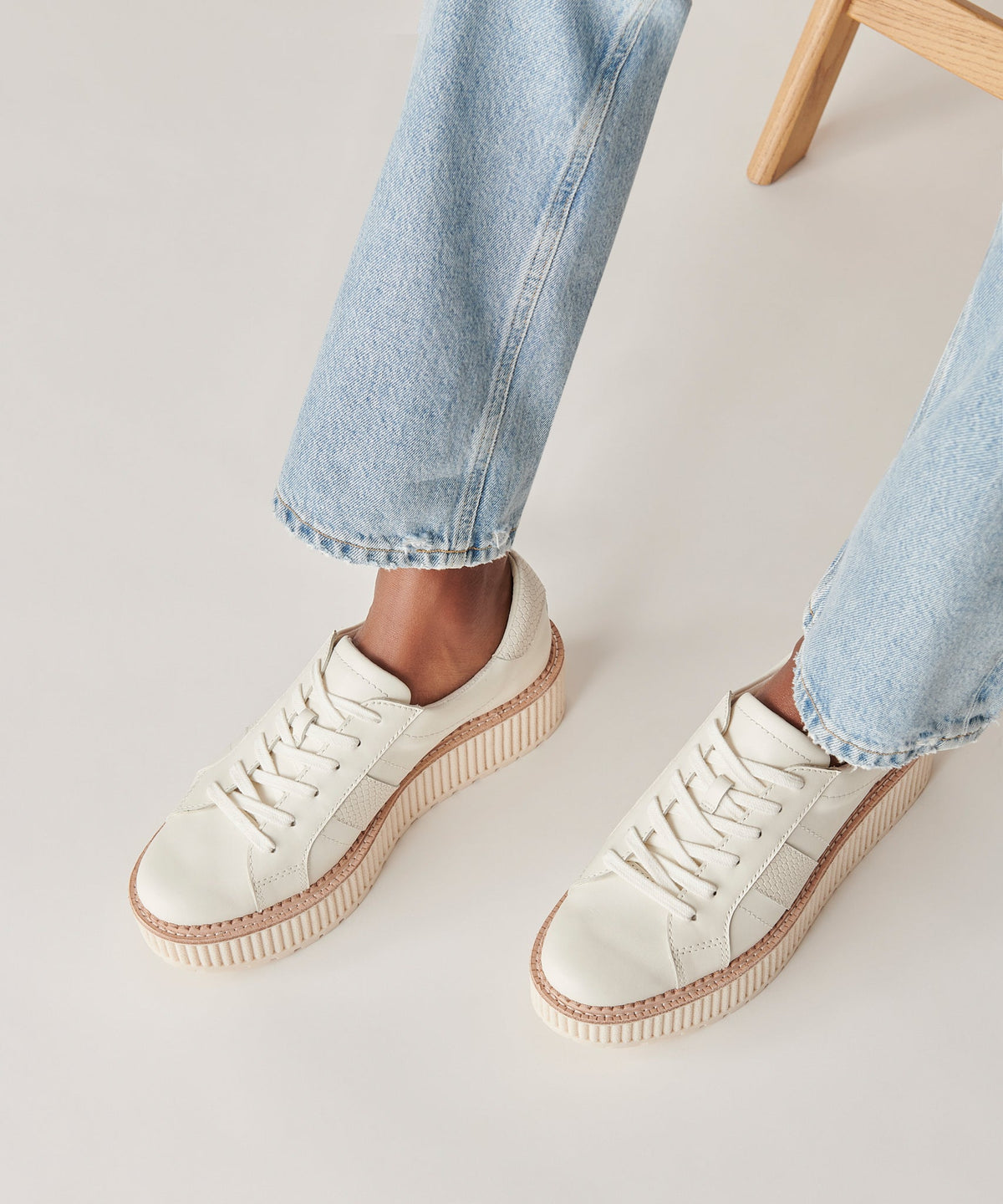 Dolce Vita SHOES TIGER SNEAKERS WHITE LEATHER
 – Dolce Vita
