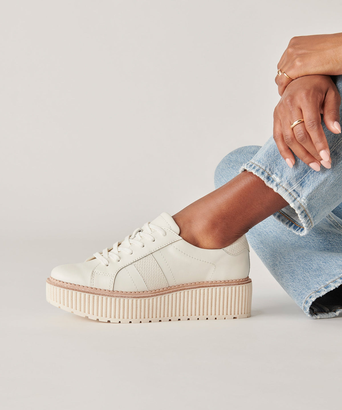 Dolce Vita SHOES TIGER SNEAKERS WHITE LEATHER
 – Dolce Vita