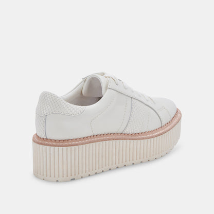 Dolce Vita SHOES TIGER SNEAKERS WHITE LEATHER
 – Dolce Vita