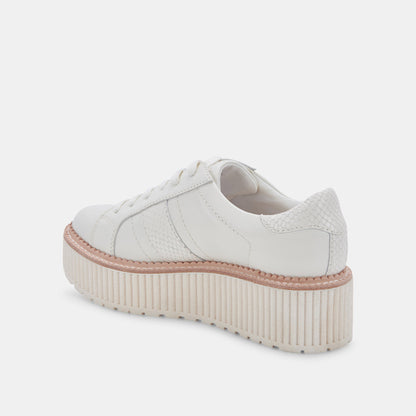 Dolce Vita SHOES TIGER SNEAKERS WHITE LEATHER
 – Dolce Vita