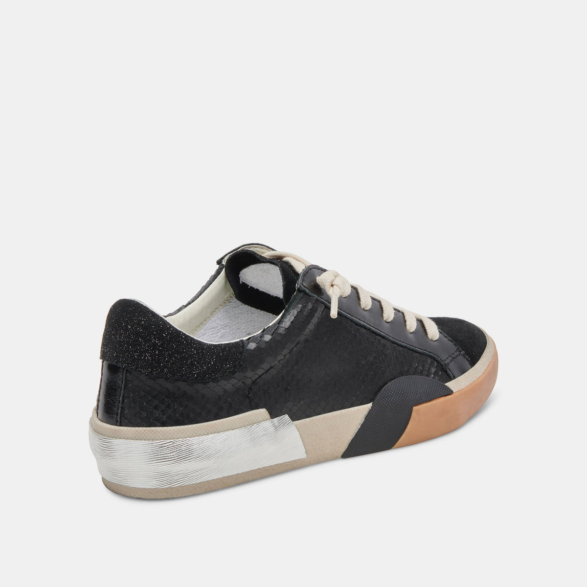Dolce Vita SHOES Zina Sneakers Onyx Embossed Leather | Women's Sneakers
 – Dolce Vita