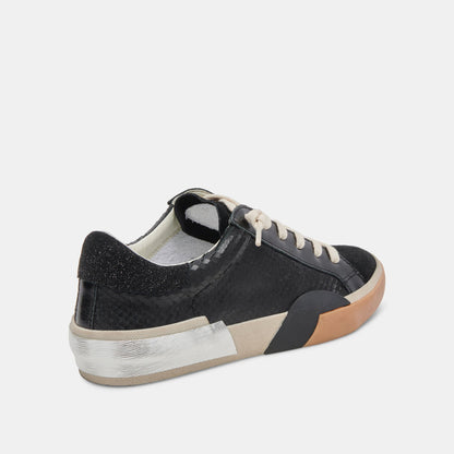 Dolce Vita SHOES Zina Sneakers Onyx Embossed Leather | Women's Sneakers
 – Dolce Vita