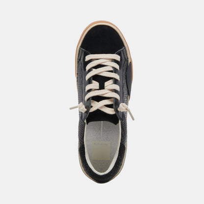 Dolce Vita SHOES Zina Sneakers Onyx Embossed Leather | Women's Sneakers
 – Dolce Vita