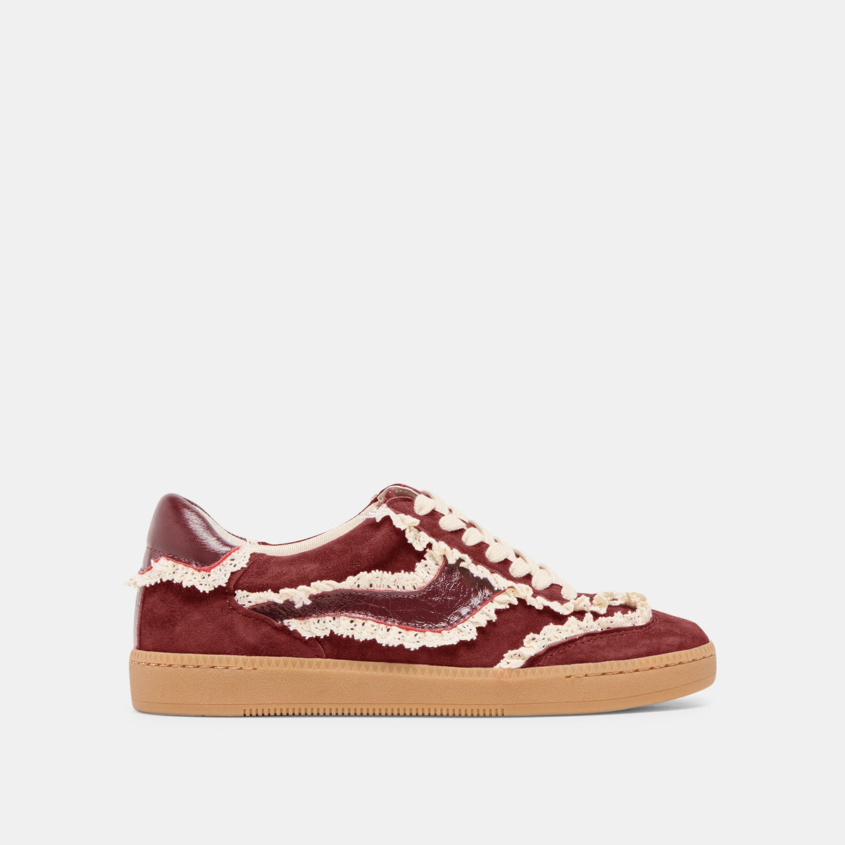 Dolce Vita SHOES Notice Lace Oxblood Suede Sneakers