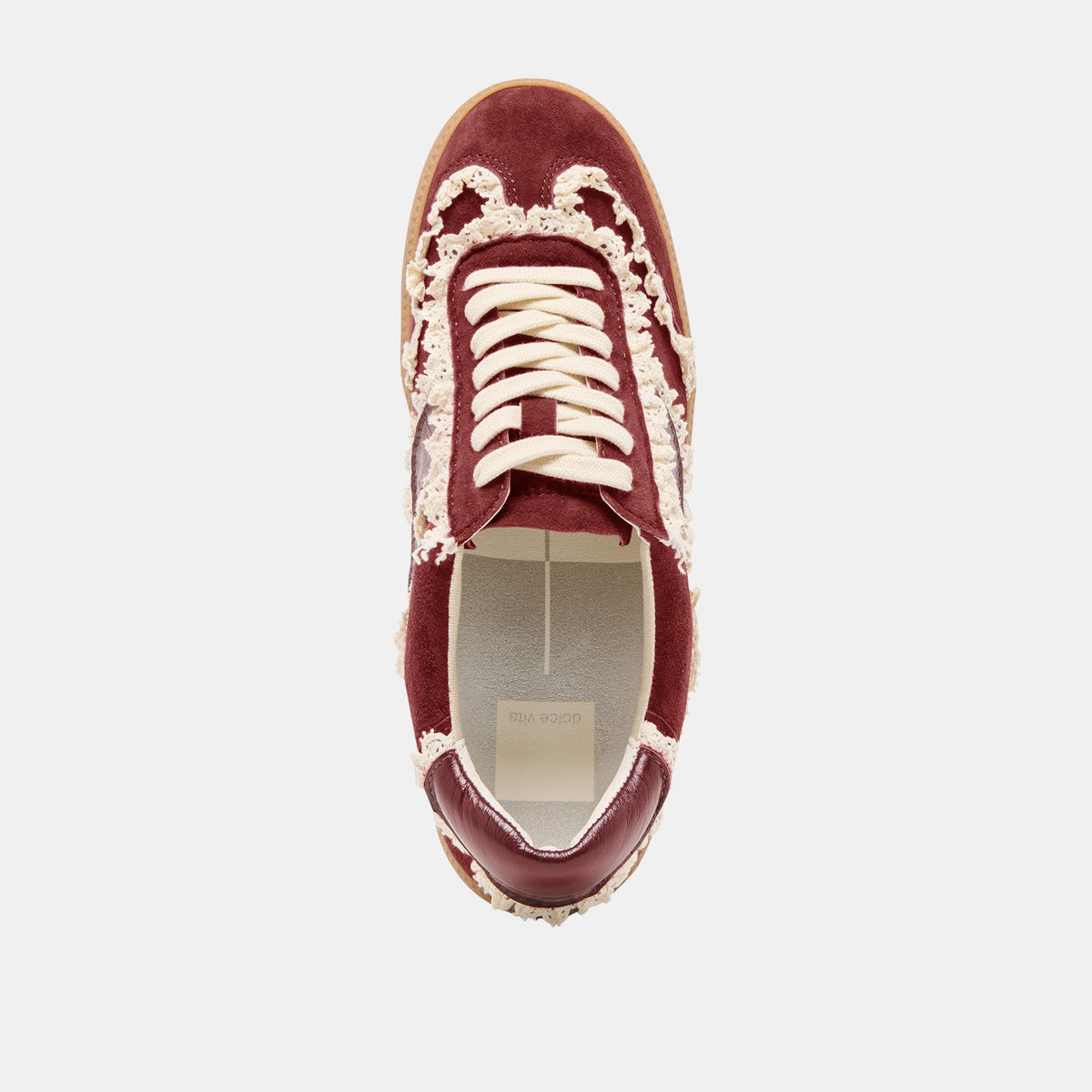 Dolce Vita SHOES Notice Lace Oxblood Suede Sneakers