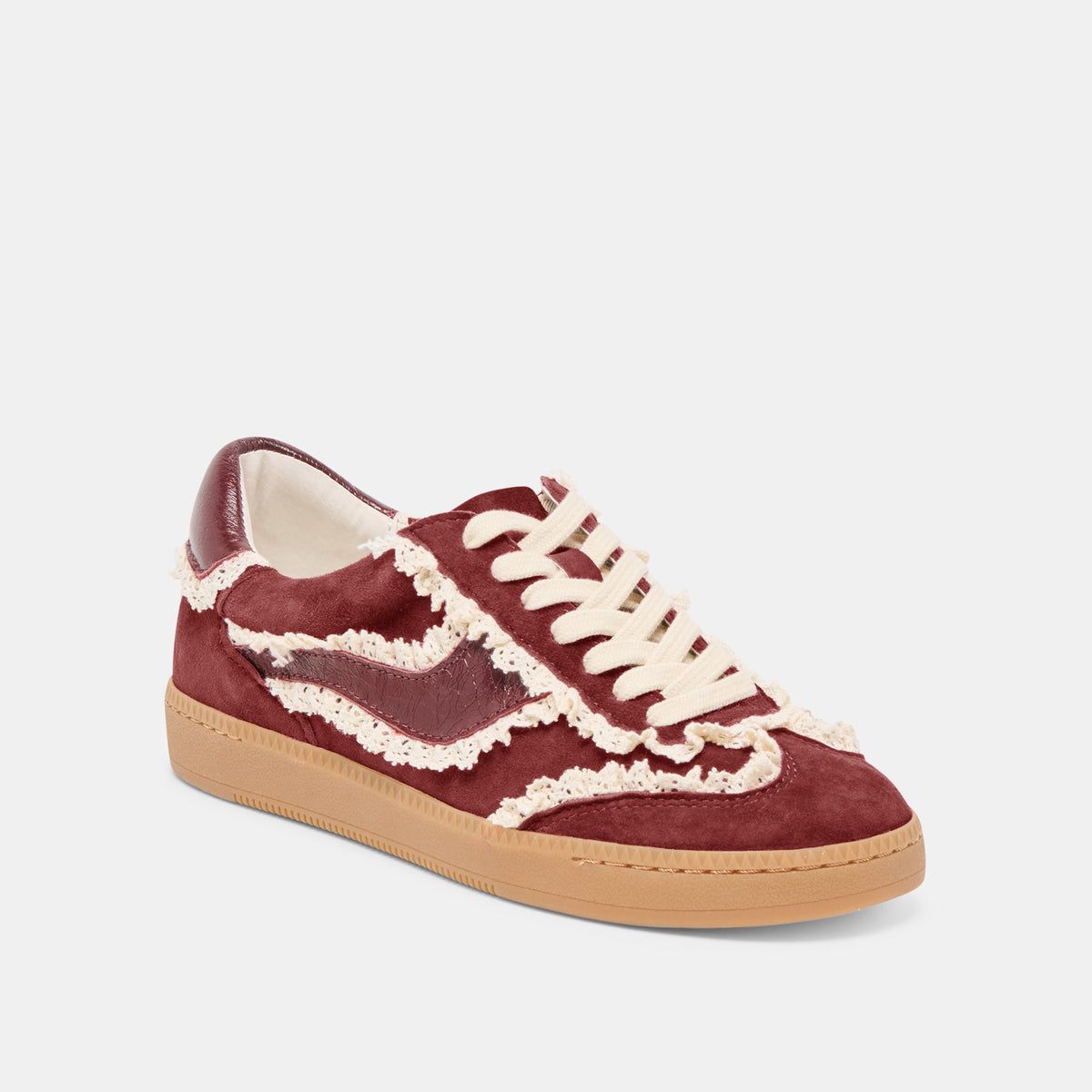 Dolce Vita SHOES Notice Lace Oxblood Suede Sneakers