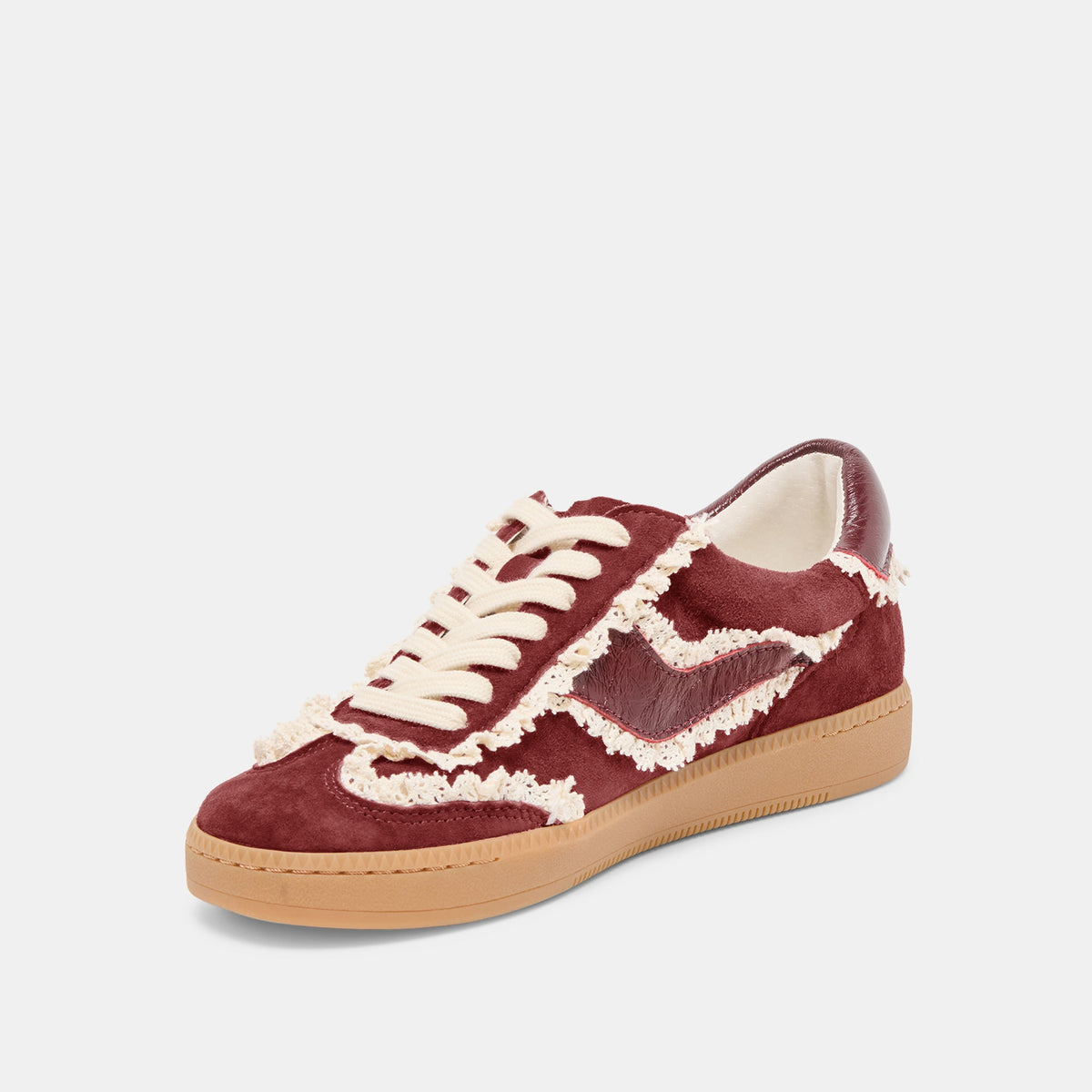 Dolce Vita SHOES Notice Lace Oxblood Suede Sneakers