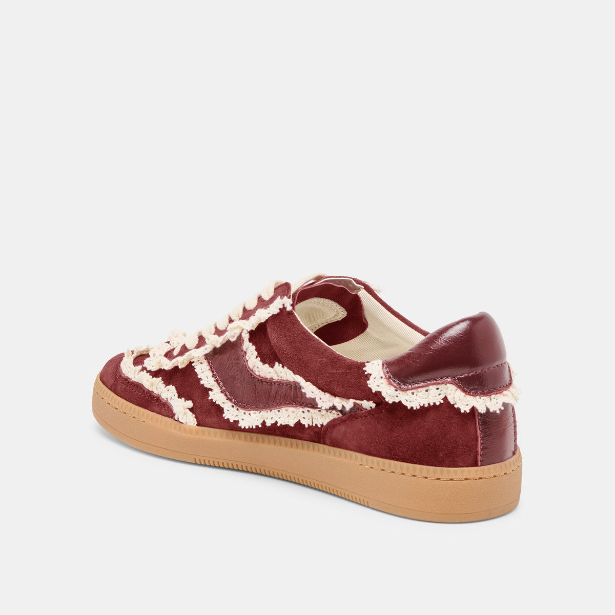 Dolce Vita SHOES Notice Lace Oxblood Suede Sneakers
