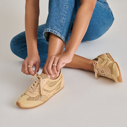 Dolce Vita SHOES Dream Lt Natural Woven Raffia Sneakers
