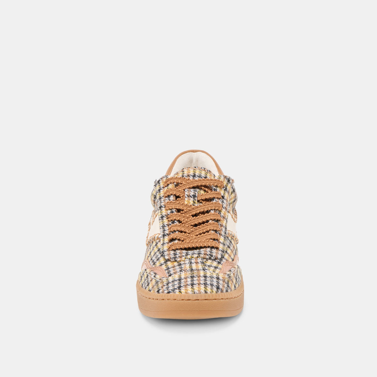 Dolce Vita SHOES Notice Stitch Yellow Plaid Tweed Sneakers