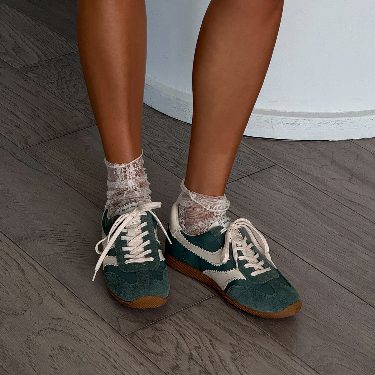 Dolce Vita SHOES Limit Green Nylon Sneakers