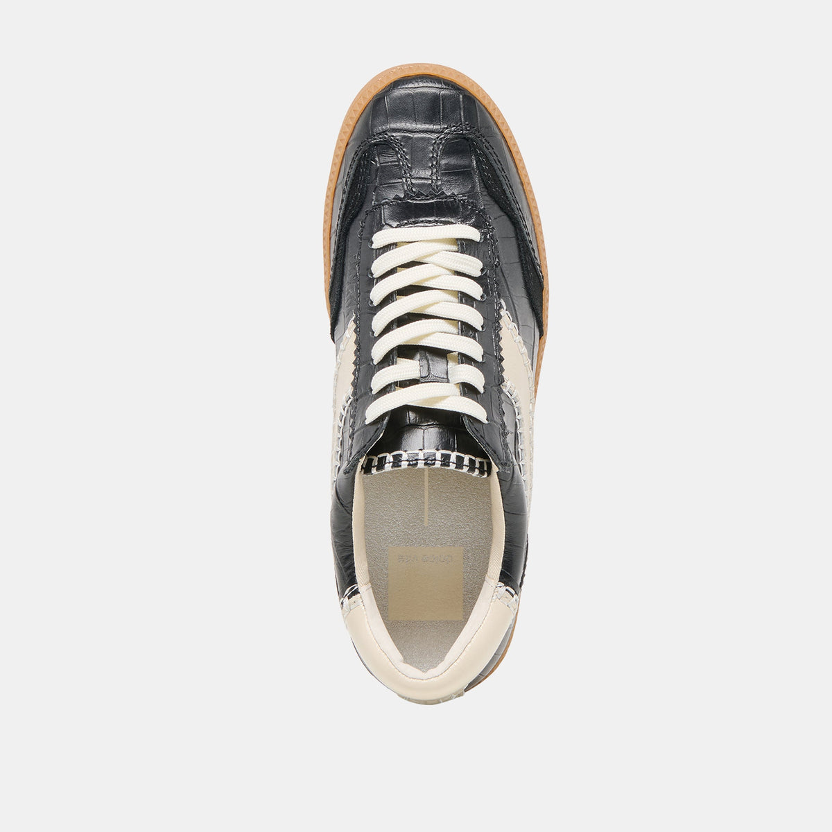 Dolce Vita SHOES NOTICE STITCH SNEAKERS NOIR CROCO EMBOSSED LEATHER
 – Dolce Vita