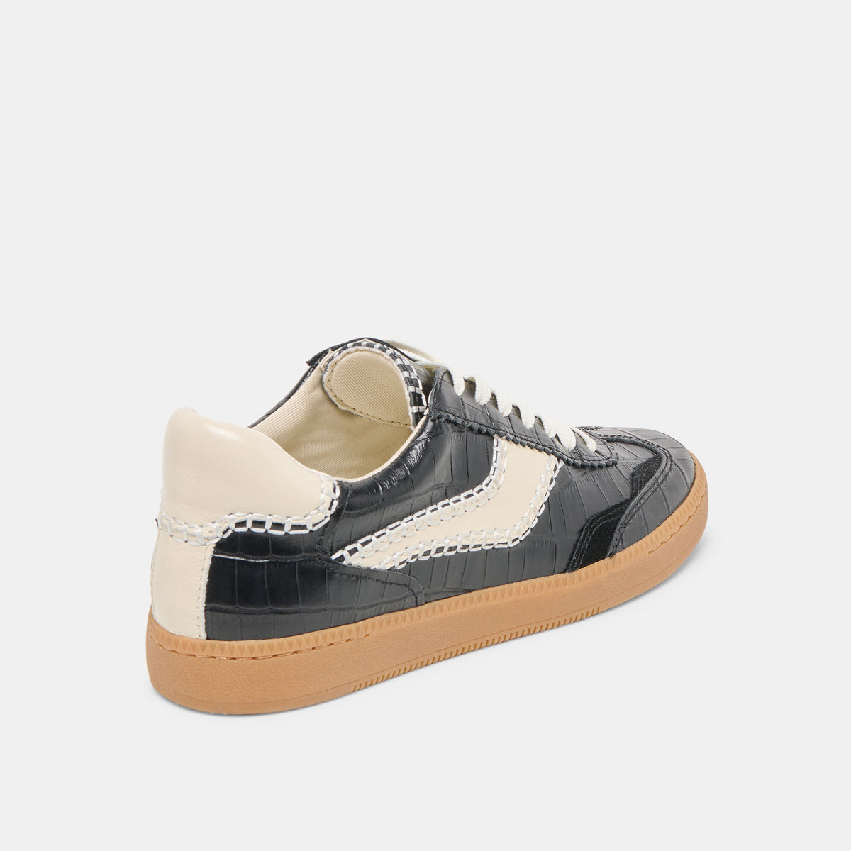 Dolce Vita SHOES NOTICE STITCH SNEAKERS NOIR CROCO EMBOSSED LEATHER
 – Dolce Vita