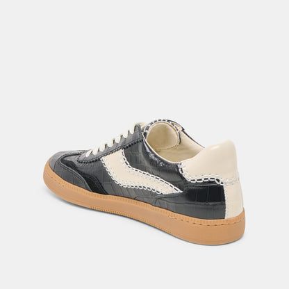 Dolce Vita SHOES NOTICE STITCH SNEAKERS NOIR CROCO EMBOSSED LEATHER
 – Dolce Vita