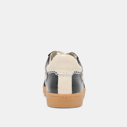 Dolce Vita SHOES NOTICE STITCH SNEAKERS NOIR CROCO EMBOSSED LEATHER
 – Dolce Vita