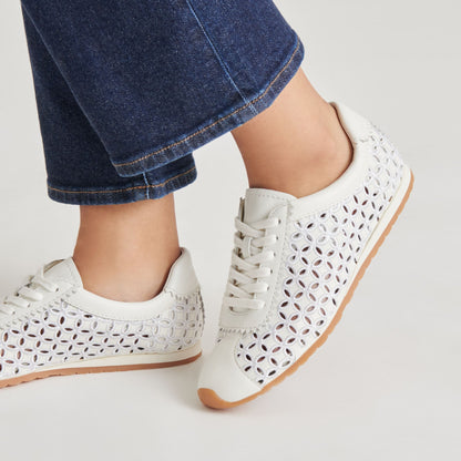 Dolce Vita SHOES DANIE EYELET PERF SNEAKERS TRUE WHITE LEATHER
 – Dolce Vita