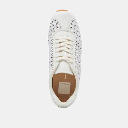 Dolce Vita SHOES DANIE EYELET PERF SNEAKERS TRUE WHITE LEATHER
 – Dolce Vita