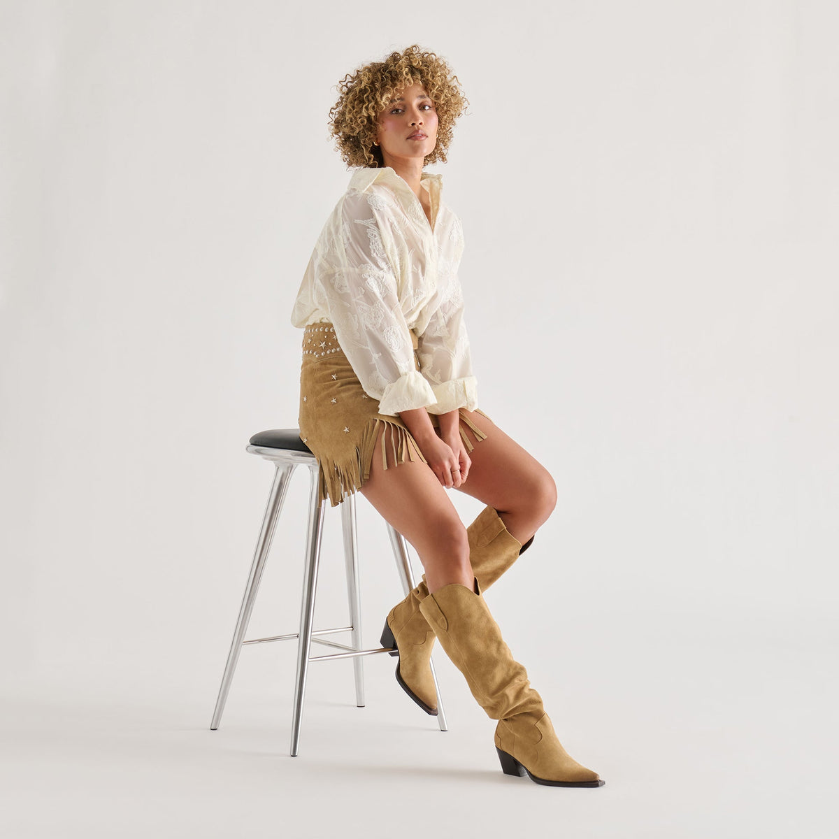 Dolce Vita SHOES Buckly Camel Suede Boots
