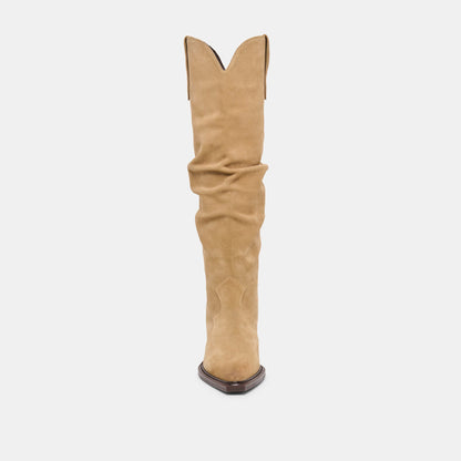 Dolce Vita SHOES Buckly Camel Suede Boots