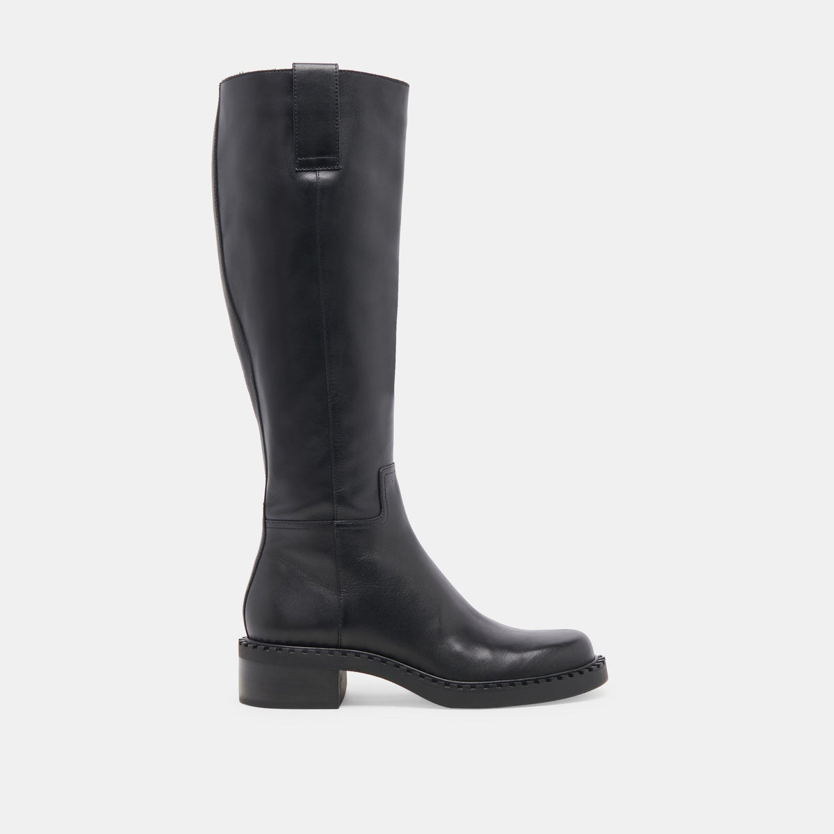 Dolce Vita SHOES Glory H2O Waterproof Black Leather Wide Calf Boots