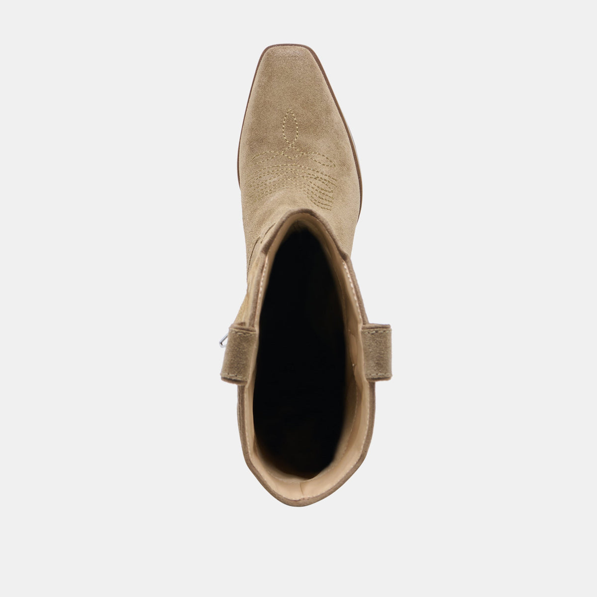Dolce Vita SHOES LUNI Taupe Suede Knee-High Pointed Toe Western Boots